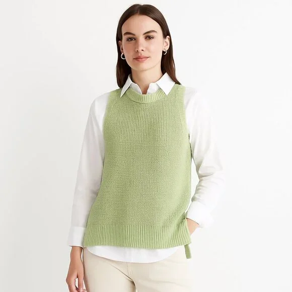 Madewell Pastel Sweater Tank Sage Green Women’s Large - Picture 2 of 12